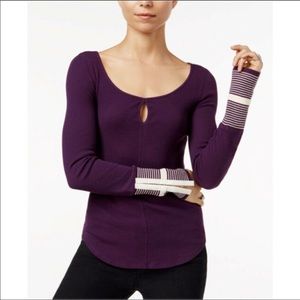 Free People Mod Striped Cuff Thermal Long Sleeve